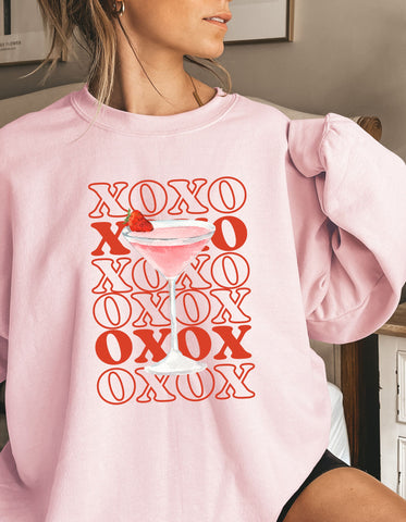 XOXO Martini Crewneck Sweatshirt Perfectly Weird Shop