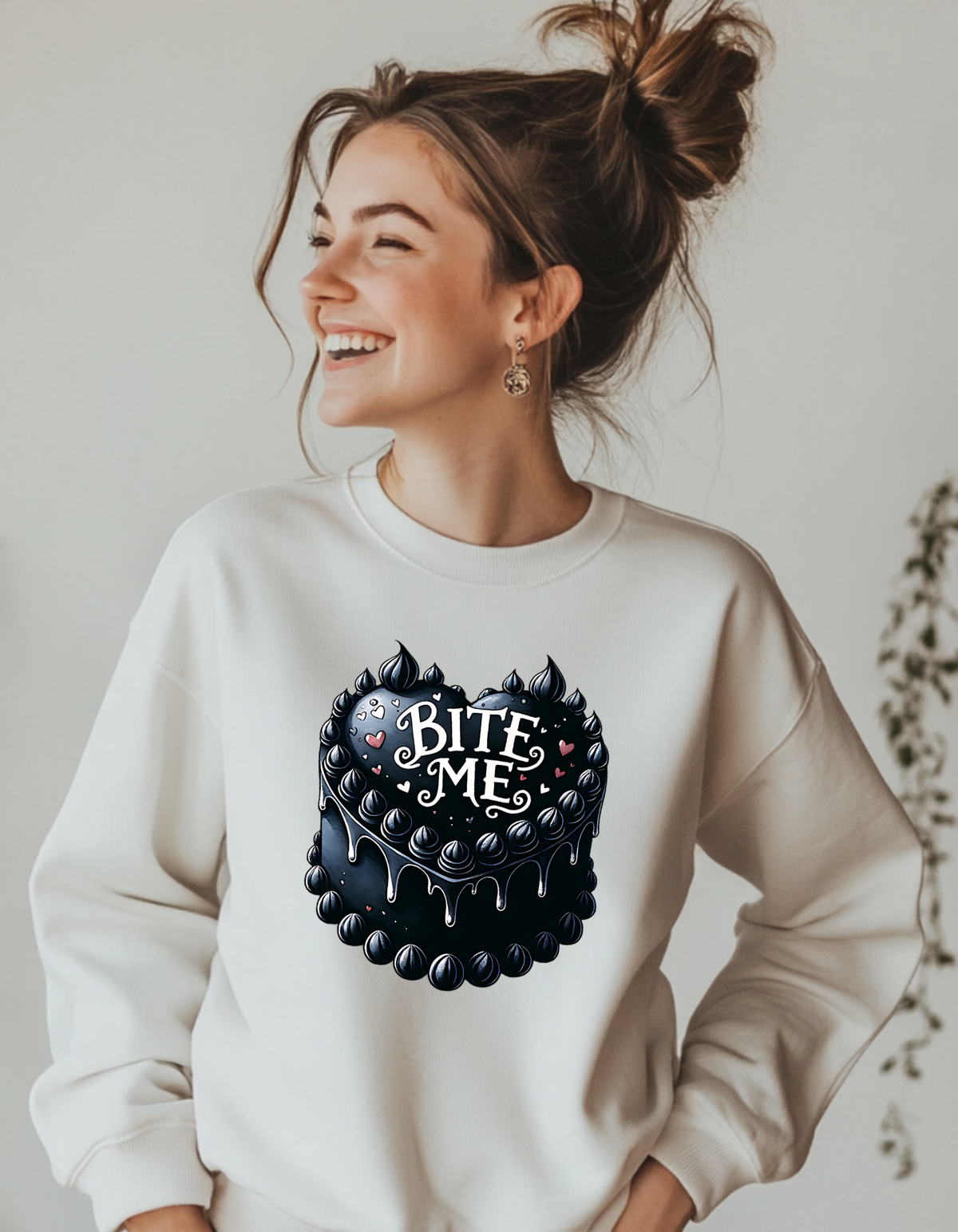 Bite Me Crewneck Sweatshirt Perfectly Weird Shop