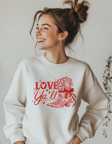 Love ya"ll Crewneck Sweatshirt Perfectly Weird Shop