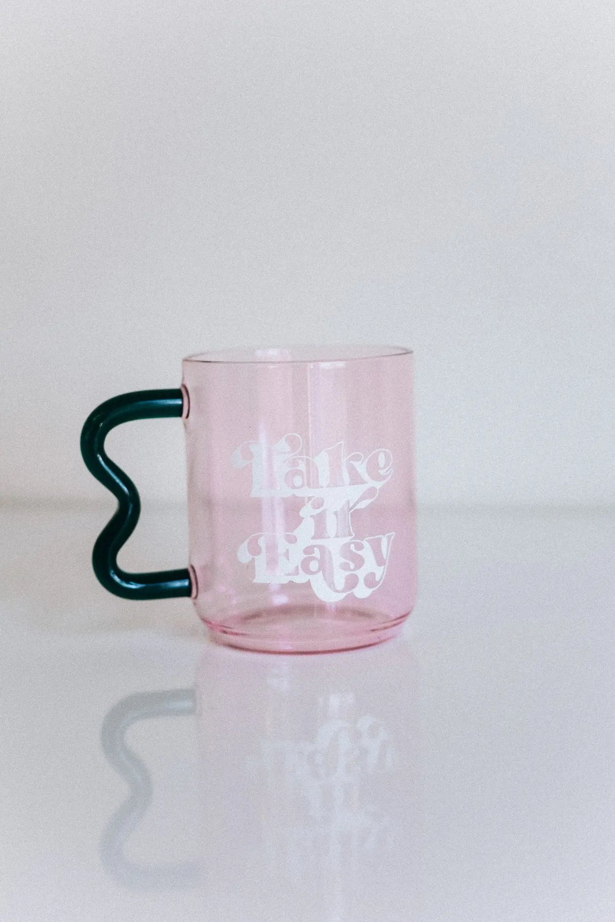 Perfectly Weird ShopDrinkwarePink Clear Glassware with Text