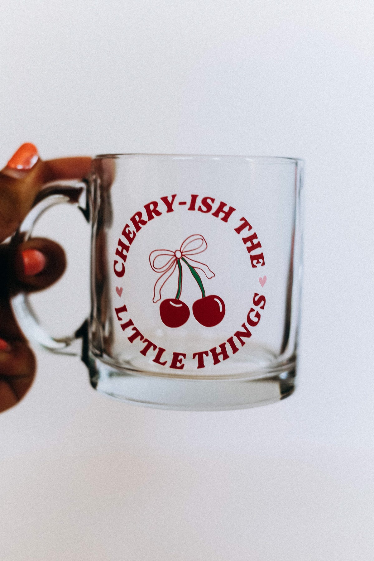 Cherry-ish the Little Things Clear glass mug Perfectly Weird Shop